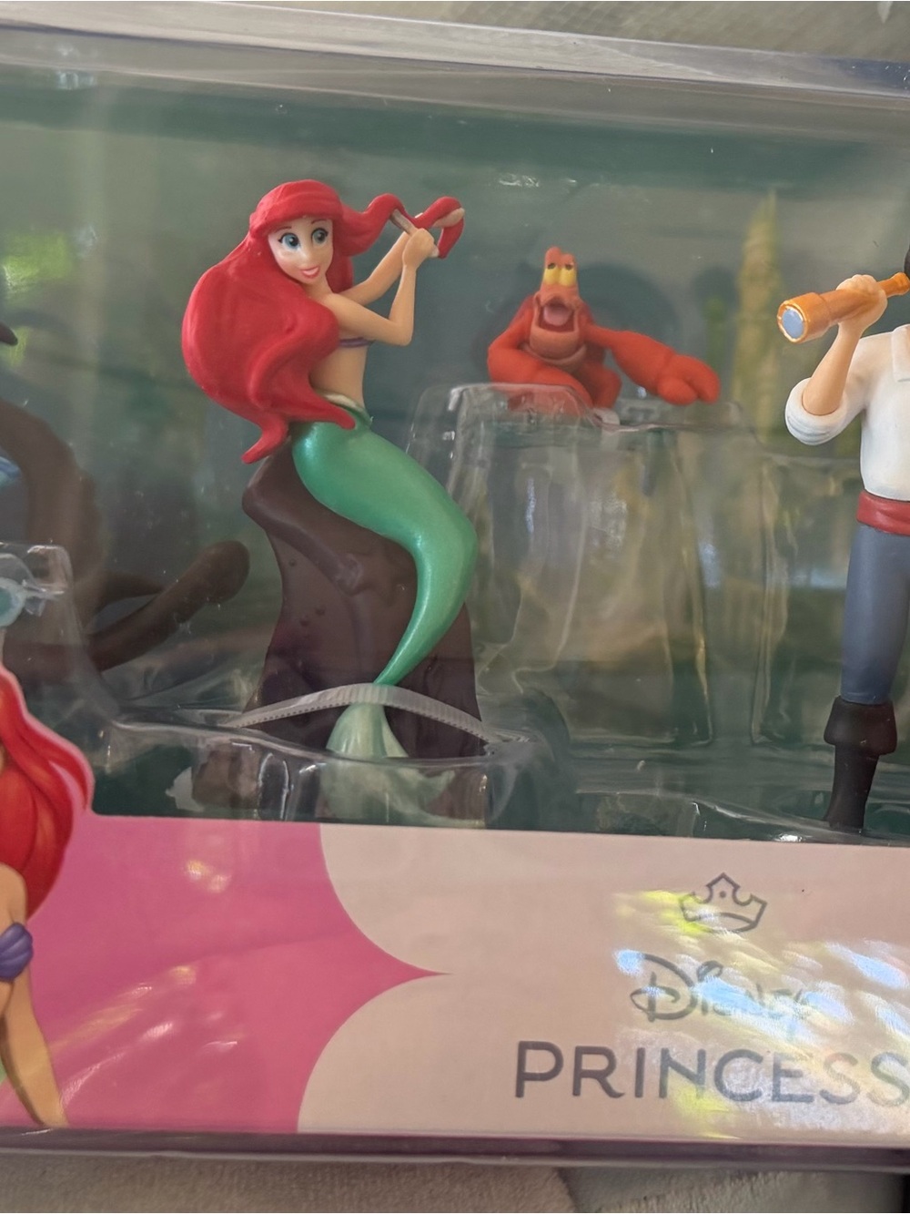 Disney Ariel Mermaid Figure with Red Hair and Green Tail